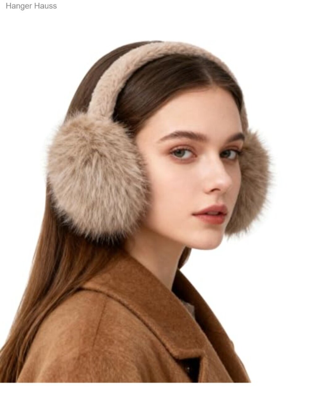 Faux Fur Winter Ear Muffs Foldable Adjustable Warm Ear Warmers